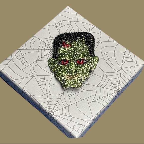 Halloween rhinestone monster  brooch - Picture 2 of 6